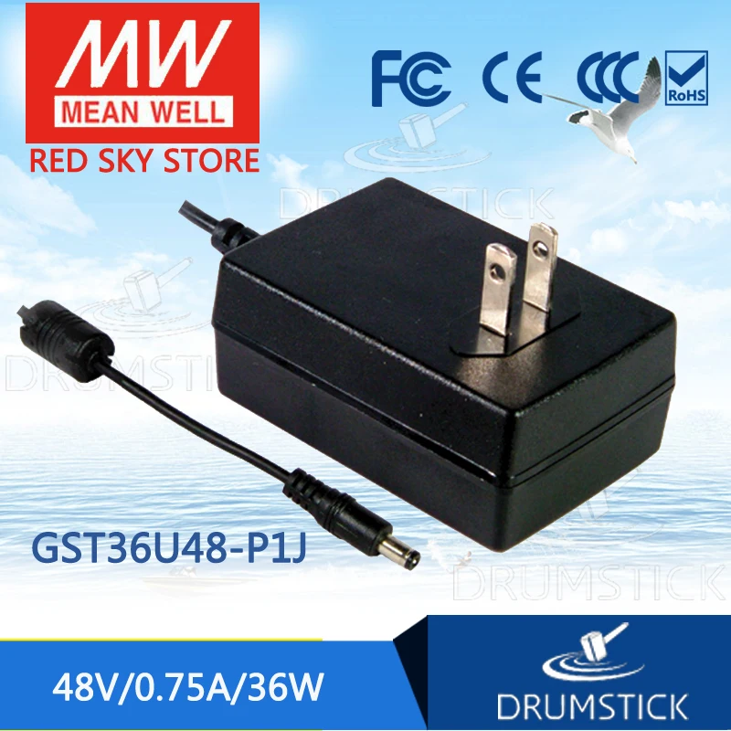 

Selling Hot MEAN WELL GST36U48-P1J 48V 0.75A meanwell GST36U 48V 36W AC-DC High Reliability Industrial Adaptor