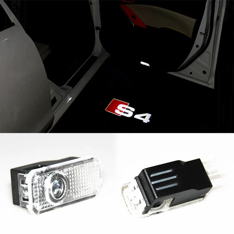 Free Shipping 2pcs car door light ghost shadow light s4 logo