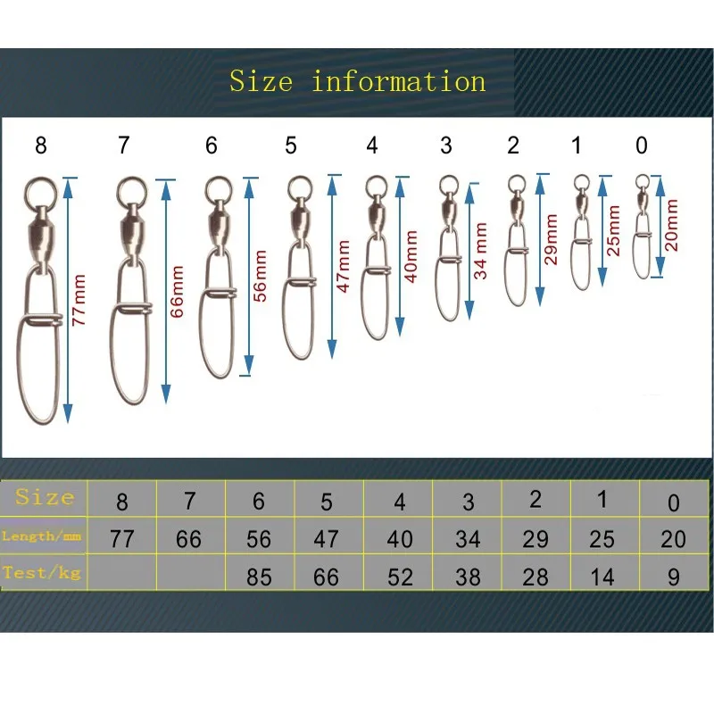 INFOF 50 шт./лот шаровой подшипник swivel с рыбалки оснастки страхование разъем pesca acesorios Giratorios Pesca Emerillon Пече