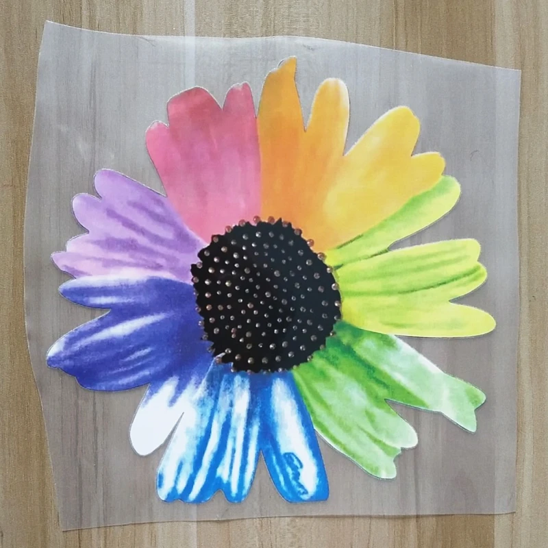 

Free Shipping Patches Iron On Transfer Stickers Heat Transfers Patch For Clothing T-shirt DIY Fabric Applique Beautiful flower