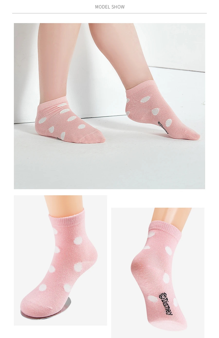 THREEGUN X disney/носки для девочек весенне-летние тонкие хлопковые дышащие эластичные носки ярких цветов для маленьких девочек 5 пар в партии
