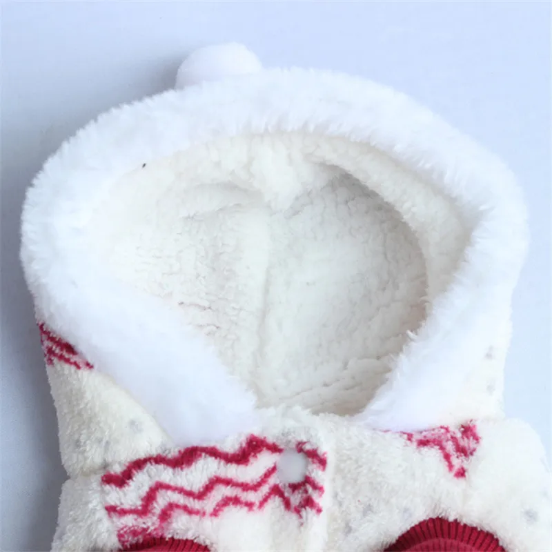 Зимний мягкий теплый для питомца собака Горячая одежда уютная Снежинка Собака Костюм Одежда Куртка плюшевый балахон пальто ropa para perros