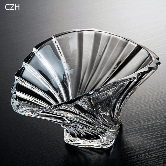 ボヘミアクリスタルガラス製デザートボウル大型