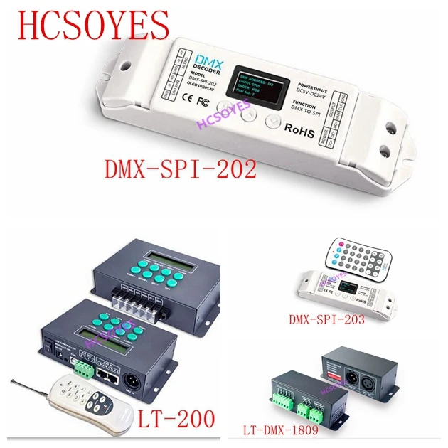 

LTECH LED Pixel DMX512 Decoder DMX-SPI-202/DMX-SPI-203/LT-200/LT-DMX-1809 DMX-SPI (TTL) signal DMX TO SPI Decoder WS2811/WS2812B
