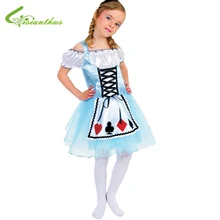 Girls Halloween Costumes Alice in Wonderland Dress Cosplay Stage Wear Clothing Sets Kids Party Fancy Ball