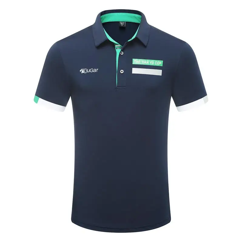 Vestuário de Golfe T-shirt do Verão dos Homens Respirável de Secagem Roupas de Golfe Verão Novo Botão Collar-manga Curta Rápida Sportswear Topos 2020