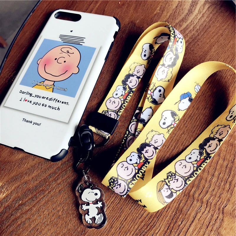 

TJHSZKL anime cute cartoon pendant neckline lanyard key certificate gym mobile phone with USB badge holder DIY lanyard
