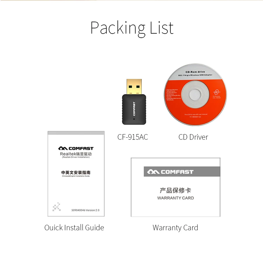 COMFAST usb wifi адаптер 600 Мбит/с USB2.0-1200 Мбит/с Бесплатный драйвер 2,4 ГГц+ 5 ГГц двухдиапазонный Wi-Fi адаптер AC wifi ключ сетевая карта