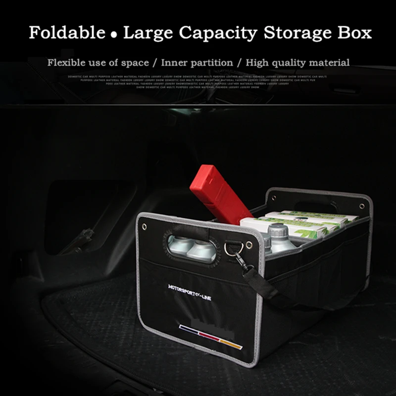 

For VW POLO passat B5 B6 B7 T4 T5 Golf 4 5 6 7 Tiguan Jetta Car Interior Accessories Trunk Foldable Large Capacity Storage Box