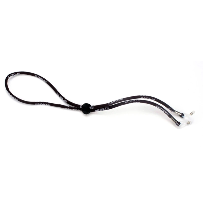 5 шт. ремень для очков Эластичный регулируемый шнур на шею спортивные солнцезащитные очки веревка ремешок держатель на ремешке веревка для очков фиксатор очков - Цвет: Черный