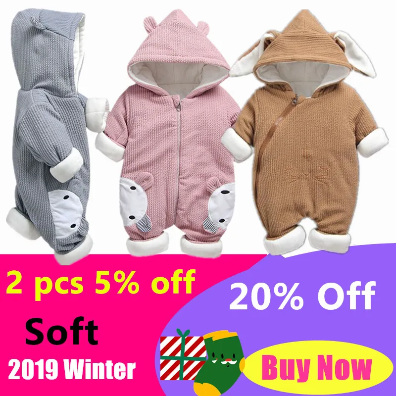 

Newborn Winter Warm Cotton Rompers Baby Boys Autumn Animal Style Thickening Jumpsuits Baby Girls Outerdoor Climbing Jumpsuit
