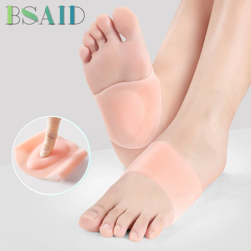 BSAID ضمادة إدراج قوس دعم النعال القدم منصات سيليكون تقويم العظام النعال الاقدام المسطحة تصحيح مصحح وسادة إدراج