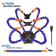 HLZS-гибкая пайка рук, сторонняя, паяльная станция(нескользящая алюминиевая основа, встроенные лотки, термостойкие