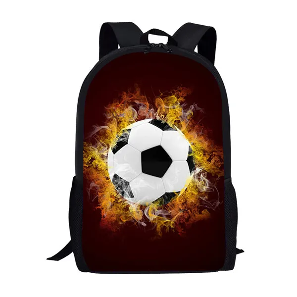 FORUDESIGNS Fire Foot Ball Футбол Баскетбол принты 3 комплекта Школьные сумки Дети мужчины рюкзак школьный рюкзак для детей для подростков студентов мальчиков - Цвет: HME1131C