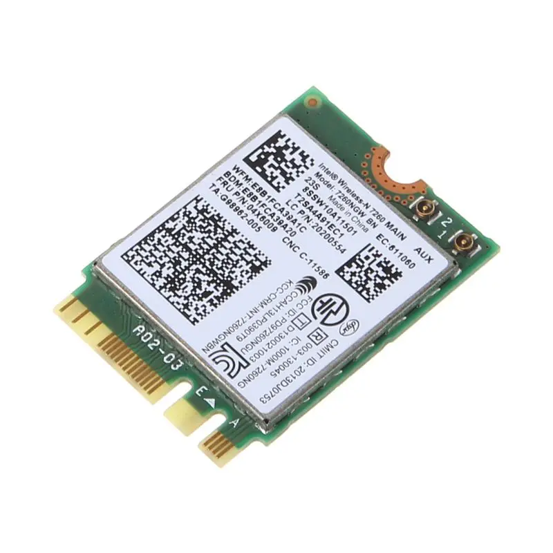 Wireless Adapter Network Card for Lenovo Thinkpad T440 W540 L440 T450P Intel 7260NGW BN Wireless WLAN Card 04W3830/04X6009/04X60