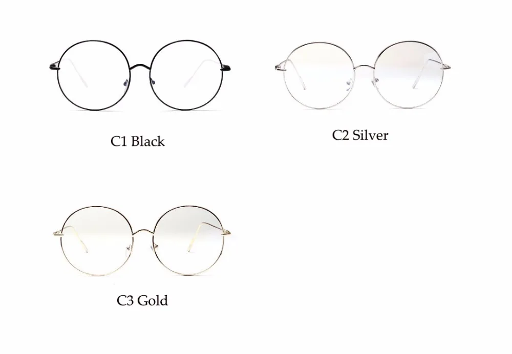 Большие круглые очки для женщин и мужчин, большие металлические круглые очки, оптическая оправа, круглая оправа для очков, модные очки