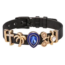 CHIELOYS модный браслет из нержавеющей стали, сетчатый Браслет, двойной полый любовь, подвеска на браслет в виде якоря для женщин, женские ювелирные изделия