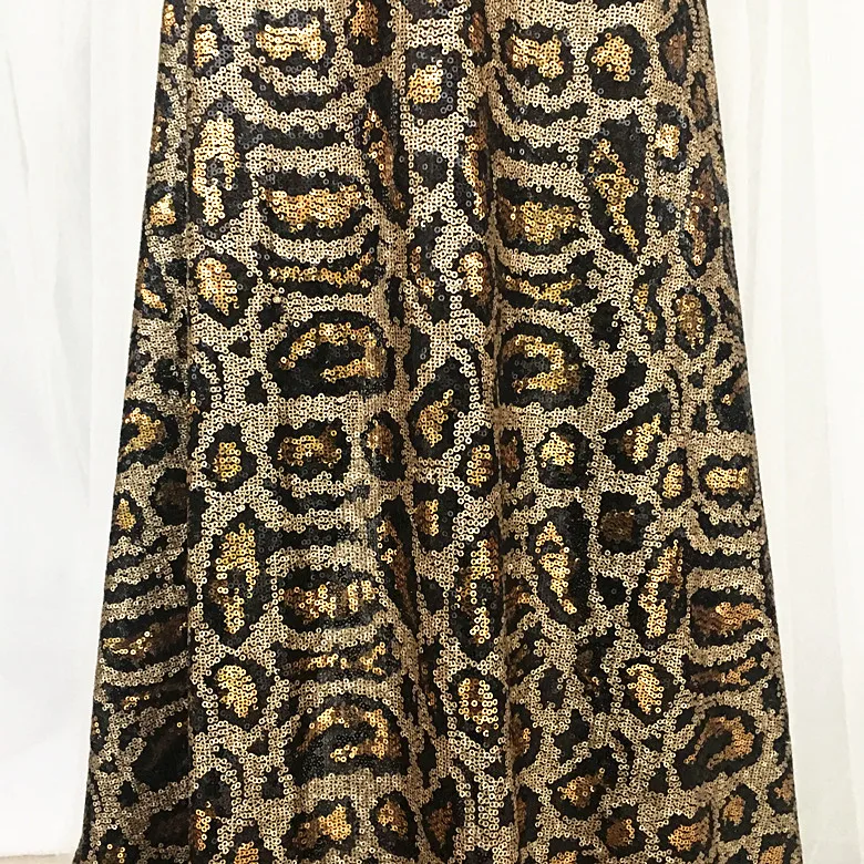 Леопардовый принт Блестки Ткань для платьев модная одежда DIY блестящая ткань для платьев обувь сумки декор