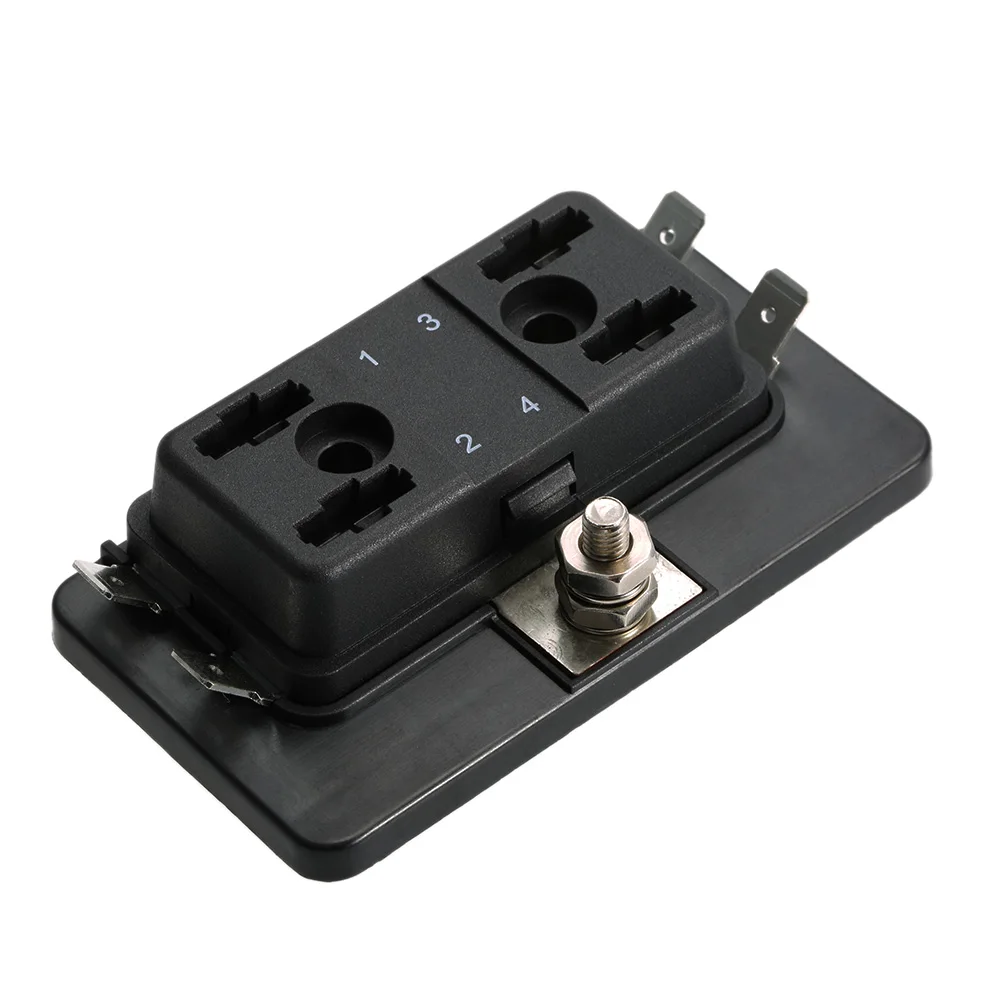4 Way Mini Blade Fuse Box Holder APM ATM 5A 10A 25A 12V 24V for Car Boat Marine Trike car fuses kit fuse box holder