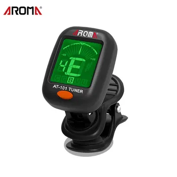 

AROMA AT-101 Digital Clip-on Electric Guitar Tuner Foldable Rotating Clip High Sensitivity Ukulele Guiatr Parts & Accessories