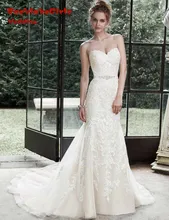 High Quality Custom made Mermaid Wedding Dresses Sweetheart Off the Shoulder Embroidery Pearls Bridal Gowns Wedding Dress 2017