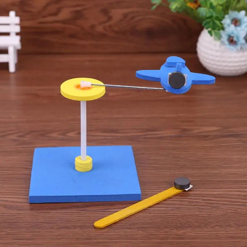 Children Kids Students Magnet Repulsive Force Rotating Toy Plane Handmade DIY Parts Intellectual Science Popularization Toy Gift Children Kids Students Magnet Repulsive Force Rotating Toy Plane Handmade DIY Parts Intellectual Science Popularization Toy Gift