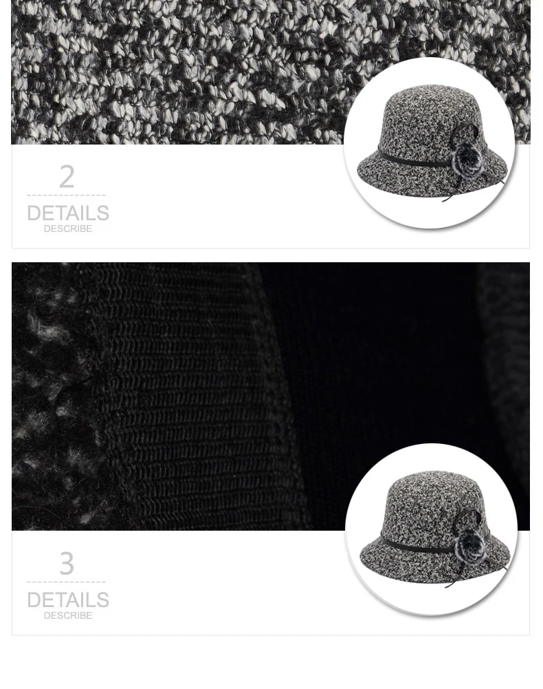 2018 Autumn And Winter Hat Ladies Woolen Fisherman Hat Female New Korean Version Of The Mother Hat Mixed Color Basin Cap ACC07 (1)