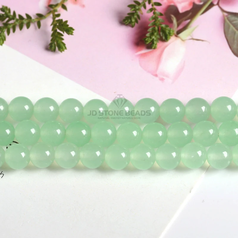 

Natural Stone Green Aventurine Light Color Round Loose Beads Accessory 15" Strand 4 6 8 10 12 14MM Pick Size For Jewelry Making