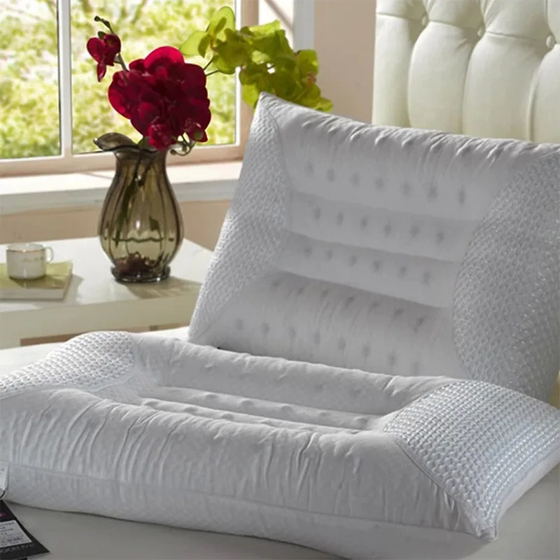 Buy Health Feather Cotton Rebound Compression Bedding Pillow for Home