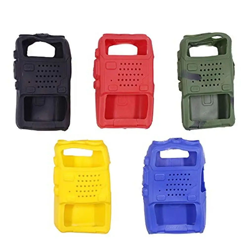 

uv5r Accessories 2PCS Silicone Rubber Cover bumper BAOFENG UV-5R Case For Two Way Radio F8+ UV 5R UV-5RE DM-5R Walkie Talkie