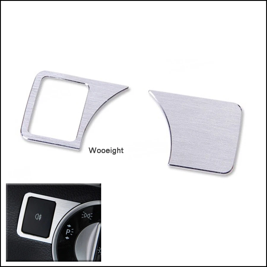 Car Interior Headlight Switch Trim Cover For Mercedes BENZ W212 W218 W166 E CLS ML Class 2012 - 2015 Decorative Aluminium Frame (7)