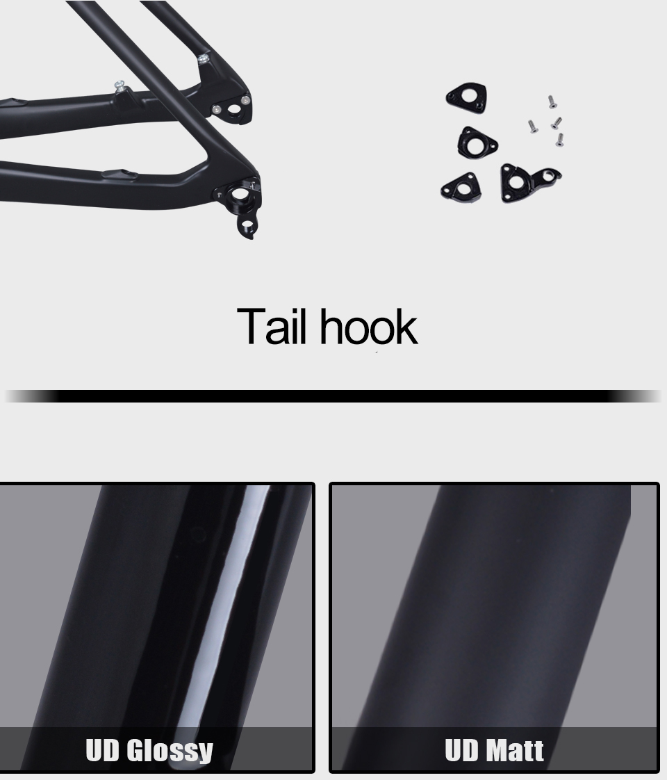 Cheap Free shipping 29er T800 Full Carbon Mountain Bike frame 148*12mm MTB BOOST carbon bicycle frame Bicycle parts BSA 19