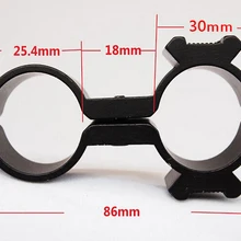 Универсальный " 25.4 мм и 30 мм двойной ствол кольцо отверстие большой 8-образный кронштейн для винтовки фонарик с боковой стенке 2-0020