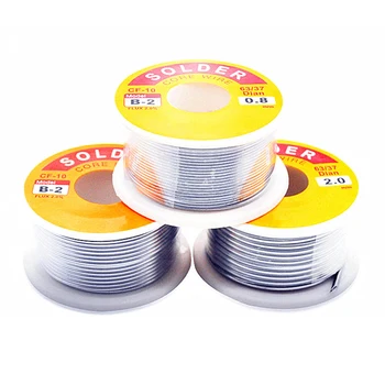 

2% Tin Lead Solder Iron Welding Wires Reel Hot Sale 0.5mm-2.0mm Flux Reel Welding Line 1 Roll/100g 63/37 Resin Core Solder Flux