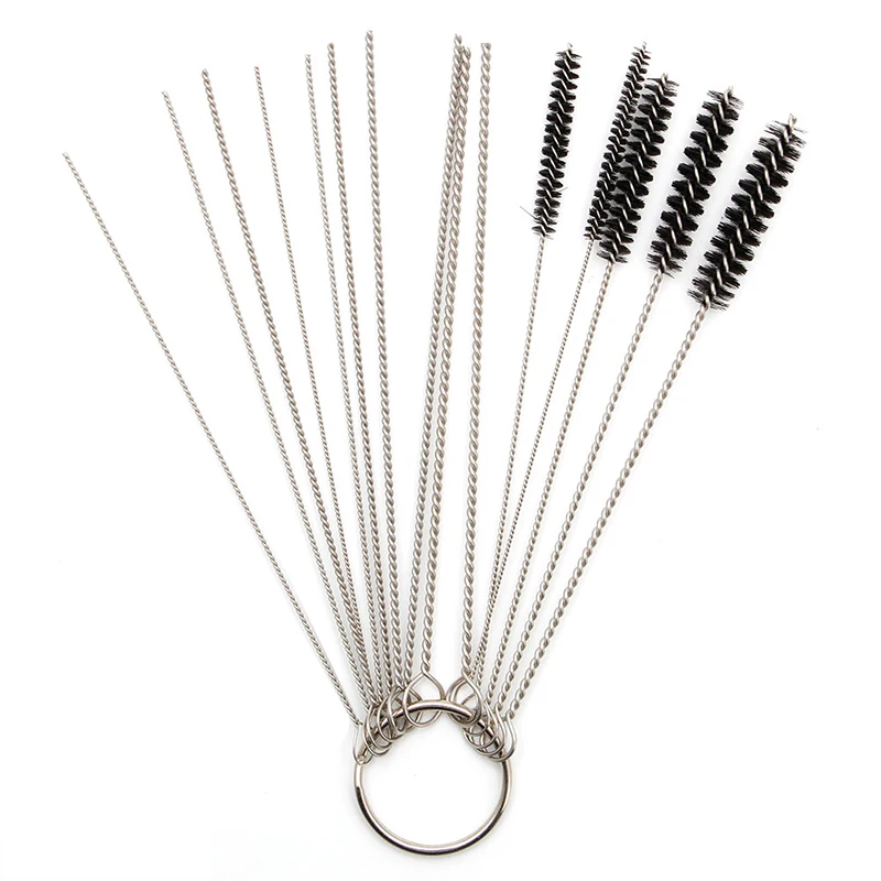 

10 Cleaning Needles+5 Brushes Tool For Suzuki Carburetor Carbon Dirt Jet Dry New