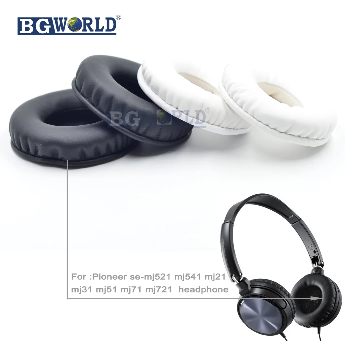 Замена подушек для ушей BGWORLD пенопластовые вкладыши Pioneer se mj521 mj541 mj21 mj31 mj51 mj71 mj721