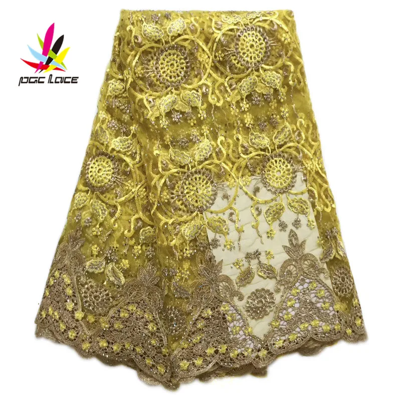 Latest African Laces 2017 French Net Lace Nigeria Lace Wedding 5yard