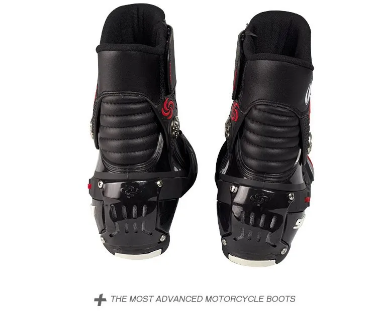 Ботинки в байкерском стиле; ботинки для гонок; байкерская кожаная обувь; ботинки для мотокросса и верховой езды; защита стопы