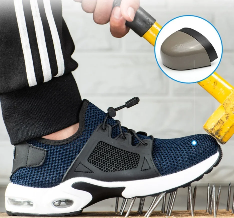 Men Safety Work Shoes Men Outdoor Steel Toe Footwear Military Combat Ankle Boots Indestructible Stylish Breathable Sneake