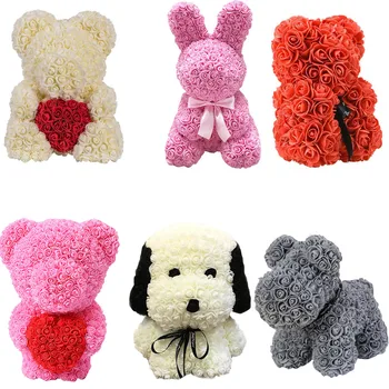 

1Pcs Polystyrene Styrofoam White Foam Bear Mold Artificial Flower Head Rose Teddy Valentine's Day Gifts Party Wedding Decoratio