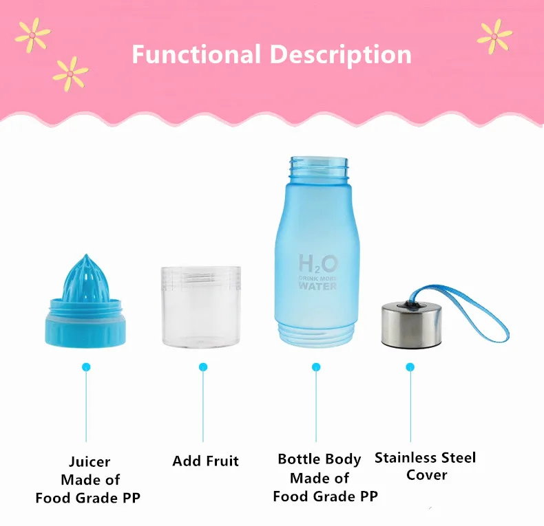 Бутылка для воды с инфузером фруктов 650 мл|fruit infuser|bottle fruitbottle fruit infuser |