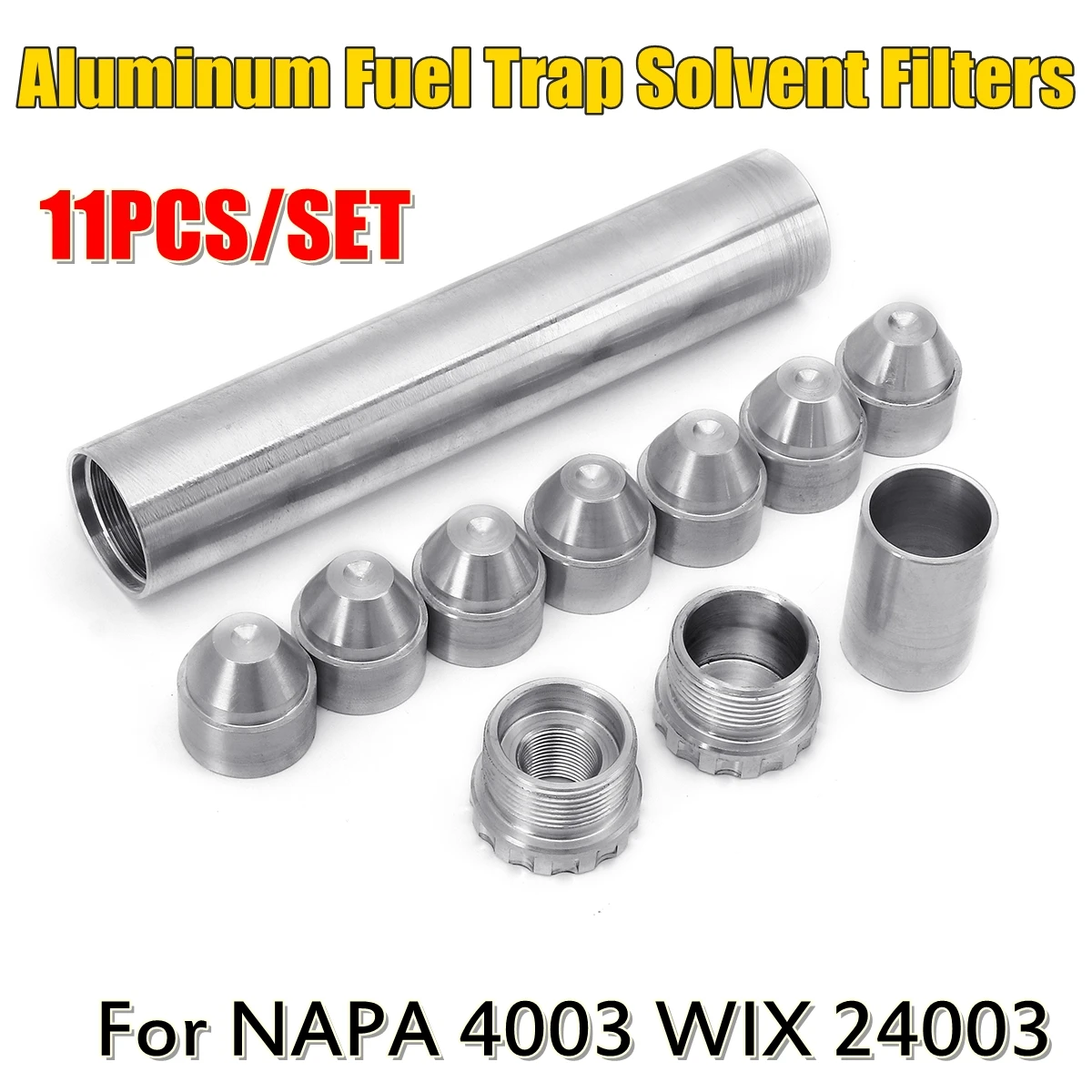 

11Pcs 1/2-28 Solvent Trap Filters Aluminum Fuel Trap Optional/ Solvent Filter For NAPA 4003 WIX 24003 Fuel Trap Solvent Filters