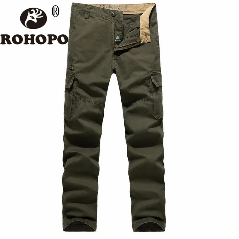 

100% Thick Cotton Fabric Pocket Full Length Pant 44 to 30 Plus Size Field Man Motor Overall Cargo Solid Pant Off Road Style Pant