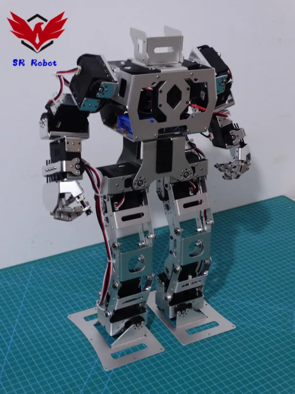 

80% Assembled Humanoid Biped Robot17 DOF Fighter With Waist Finger DIY Robotic Model Remote Control Toy Teaching Project