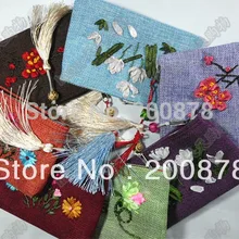 Ленточная льняная тканевая сумка, сумка для мобильного телефона, сумка для мусора, косметичка, Женская сумочка, 50 шт. в комплекте