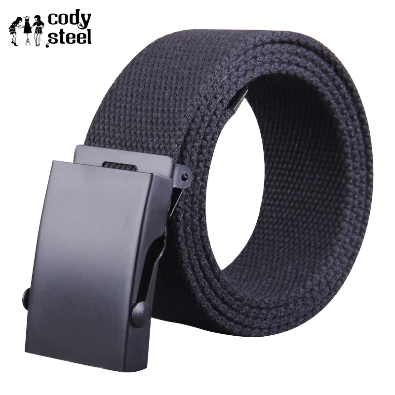

Cody Steel Women Brand Belts Solid Color Simple Buckle Woman Canvas Belts Casual Practical Belts Female 110cm