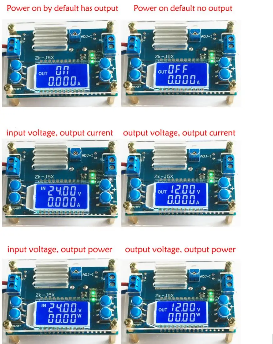 DC-DC понижающий преобразователь CC модуль CV 1,2-32 V 3,3 V 5V 12V 15V 24V 5A Регулируемый источник питания цифровой ЖК-Вольтметр Амперметр