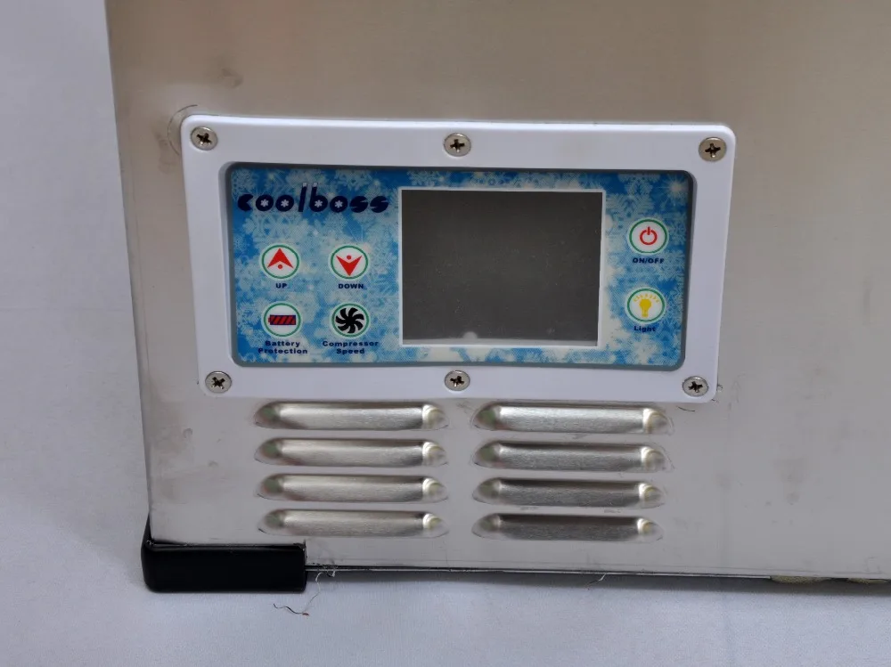 Image 75L AC DC compressor Refrigerator, household outdoor refrigerator,Single cabinet with one temperature controller   metal case