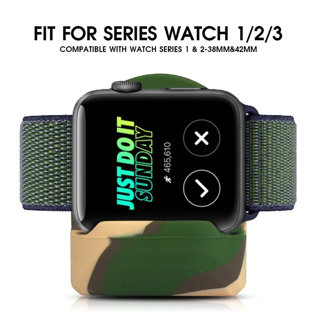 Для Apple Watch 4/3/2/1 44/42 мм Силиконовая Подставка для зарядки подставка держатель