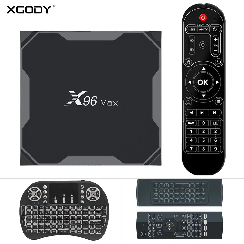 

XGODY X96MAX Smart TV Box Android 8.1 Amlogic S905X2 Quad Core Video Media Player 4GB 32GB 2.4G 5.8G WIFI Bluetooth Set Top Box